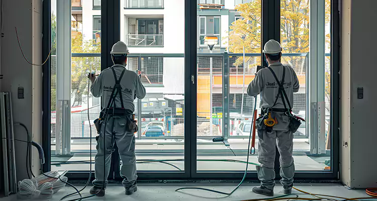 Patio Door Glass Replacement with Built-In Blinds in Lutz, FL
