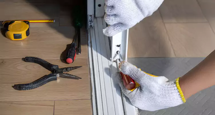 Backyard Sliding Door Track Repair in Lutz, FL